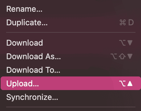 Upload file to FTP